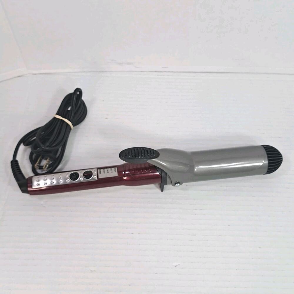 Infiniti Pro by Conair 1.5" Adjustable Heat Curling Iron Red Gray Model CD109B3N